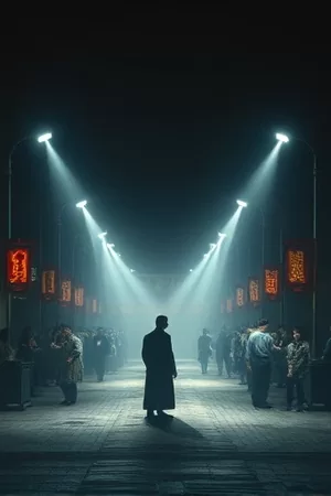 灾难纪实剧《橙色预警日》海报：暴雨中的城市天际线